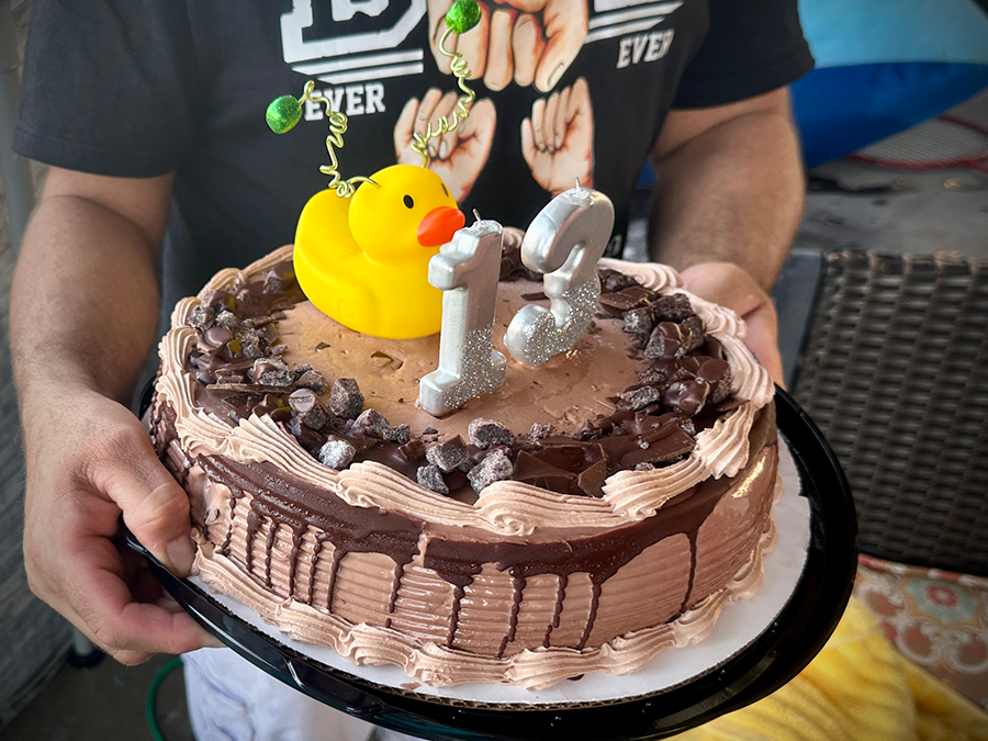 Alien duck cake. © Shelly Arroyo