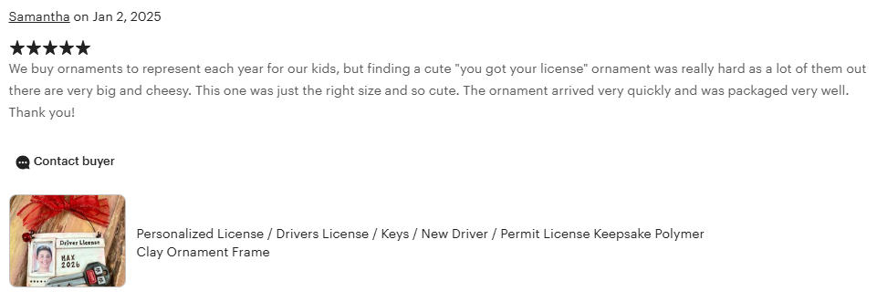 Etsy Review 1, © Shelly Arroyo