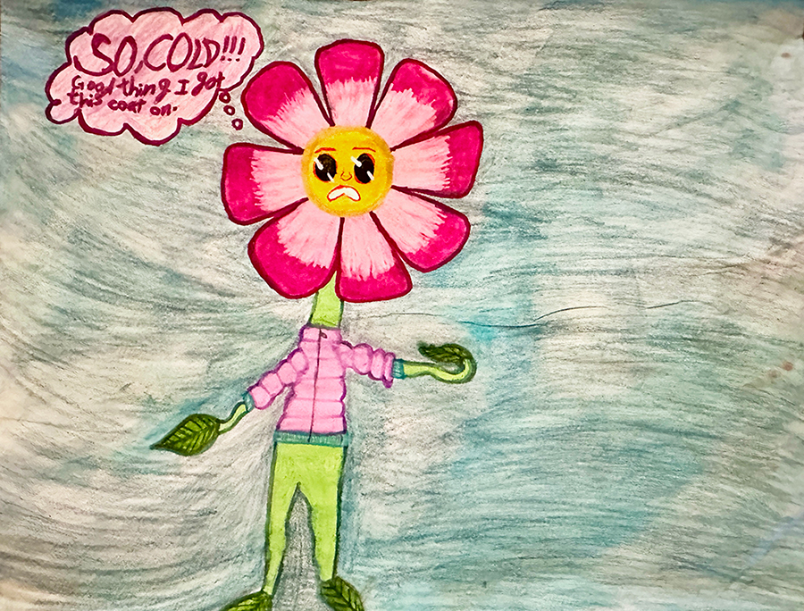 Flower With Coat (full image), 2017. © Shelly Arroyo