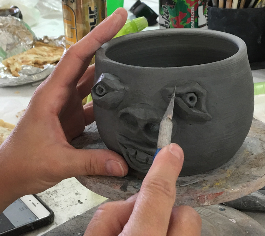 Mama Chickpea sculpting 2, © Shelly Arroyo